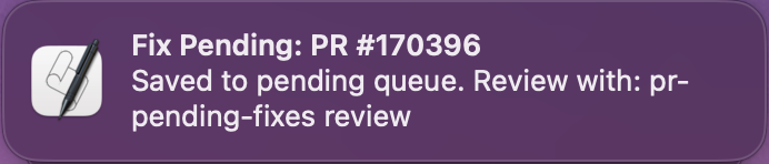 Fix pending notification